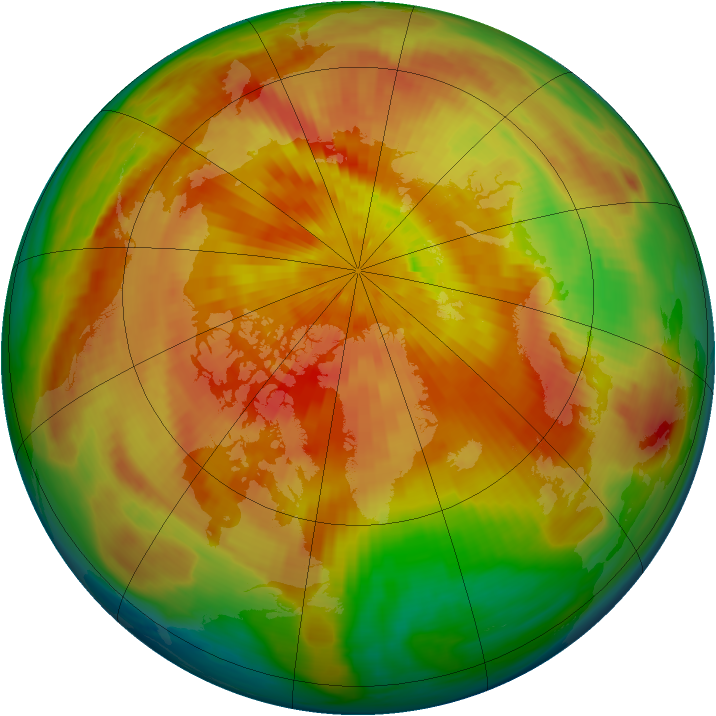Arctic ozone map for 27 March 1983